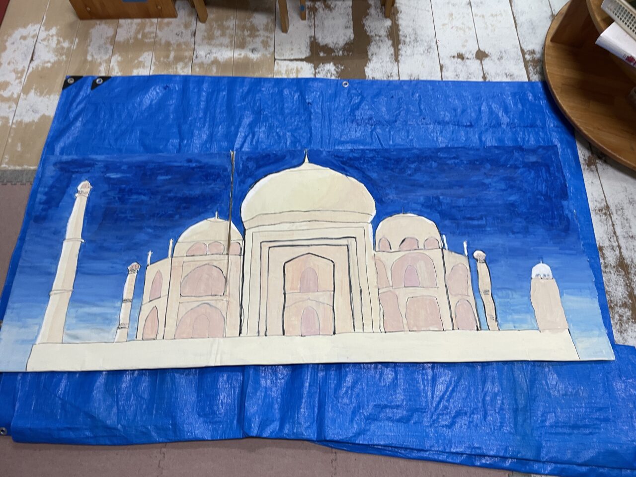 岡崎保育園 運動会のためにこどもとつくったタージマハール